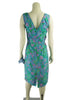 50s/60s Sheath Dress in Blue Green Purple