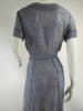 40s Nelly Don Navy Voile Day Dress at Better Dresses Vintage. Back view.
