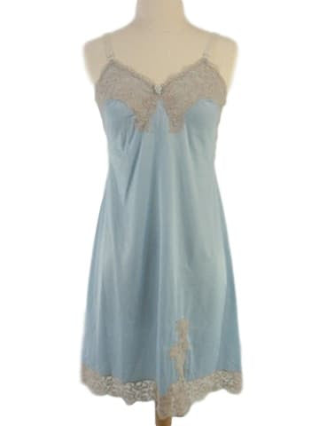 60s Light Blue Full Slip