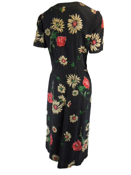 40s Peggy Roth Rayon Dress