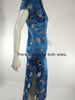 Robe chinoise Cheongsam bleue Qi Pao