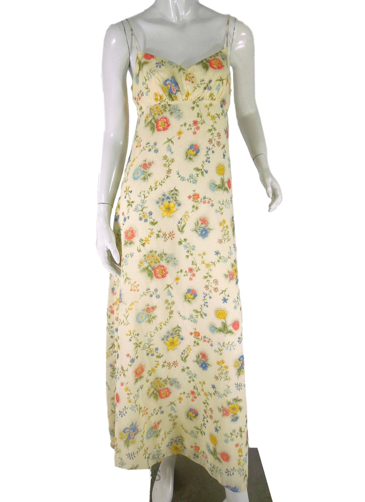 70s Floral Maxi Dress