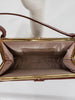 50s/60s brown leather purse - interior