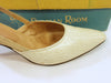 50s Bone Leather Stiletto Shoes by Caprini - close