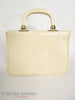 1950s/1960s Structured Purse in Cream Vinyl - back