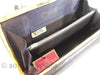 50s/60s Black Leather Frame Purse - interior