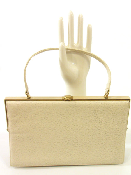 50s cream frame purse - front