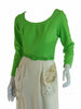 60s/70s Lime Green Maxi - close