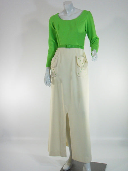 70s Lime Green Mr. Bob Maxi - full view