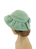 30s Hat in Aqua Blue Wool Felt