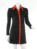 Mini robe noire des années 60 Young Innocent par Arpeja