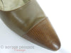 50s Palizzio Brown Leather and Lizard Pumps at Better Dresses Vintage - toe cap