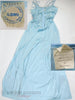 70s Light Blue Maxi Dress - interior and labels