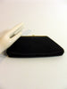 50s Black Silk Satin Clutch