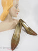 50s Palizzio Brown Leather and Lizard Pumps at Better Dresses Vintage