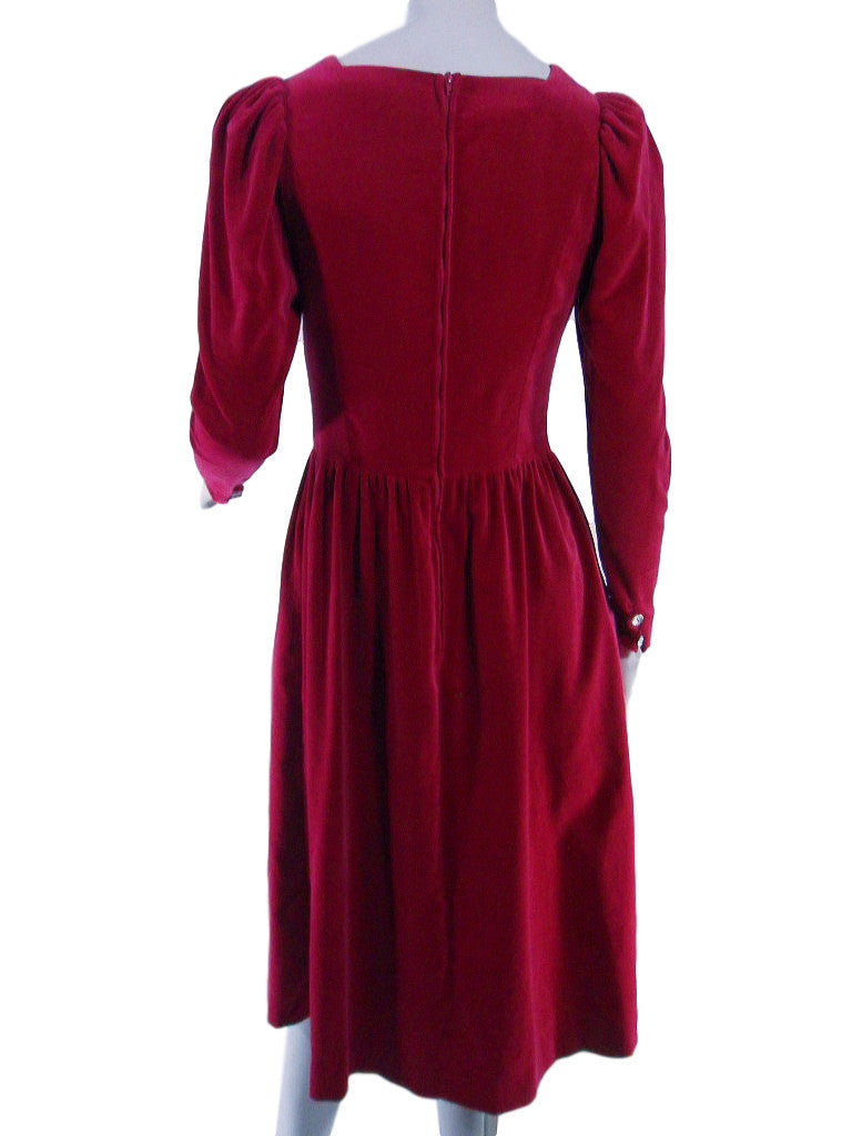 Vintage 80s Party Dress by Laura Ashley in Raspberry Pink Velvet Better Dresses Vintage Vintage 80s Party Dress by Laura Ashley in Raspberry Pink Velvet Better Dresses Vintage