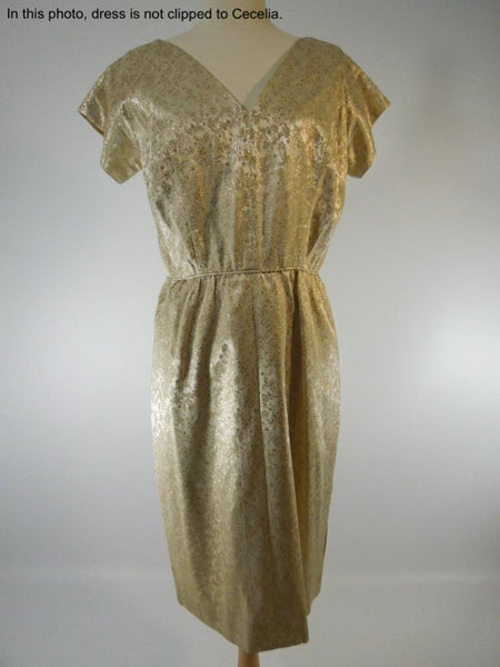 Vintage 60s Gold Wiggle Cocktail Sheath Dress – Better Dresses Vintage