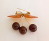 Vintage Baltic Amber Cherries Brooch