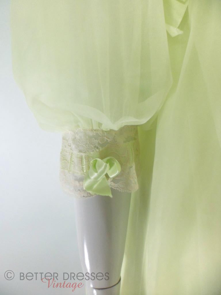 Vintage 60s Peignoir Set in Lime Green Double Nylon by Vassarette – Better  Dresses Vintage