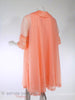 60s Double Nylon Peach Peignoir Set by Vanity Fair