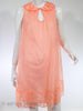 60s Double Nylon Peach Peignoir Set by Vanity Fair