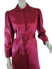 30s Dressing Gown in Raspberry Silk