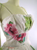 Robe d'été florale à buste et étagère à la taille Nip des années 50 par Saba Jrs