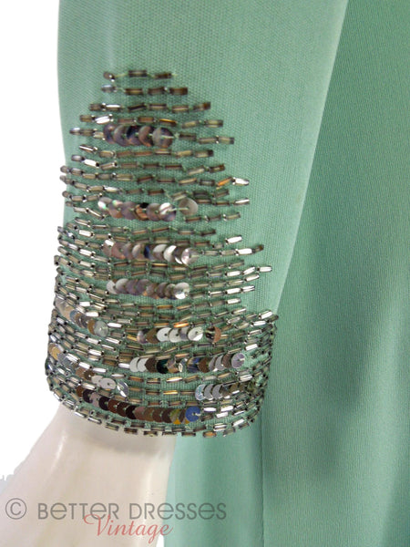 Aqua Vintage Column Dress - detail
