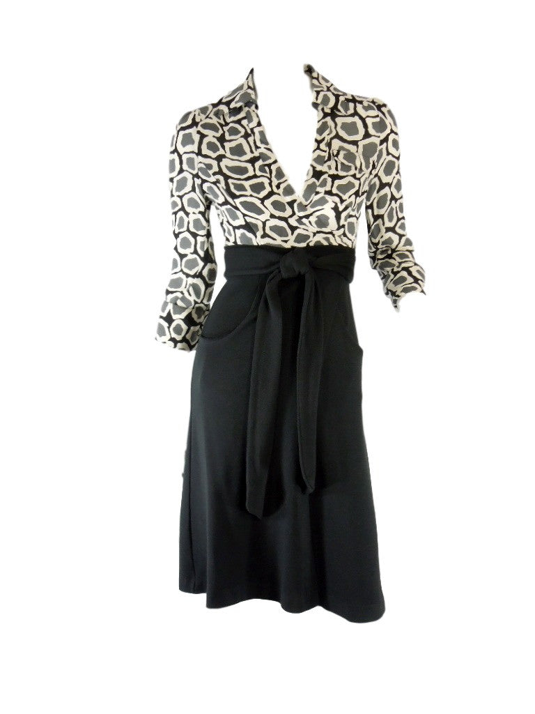 Diane Von Furstenburg Robe portefeuille Brea en soie et laine DVF