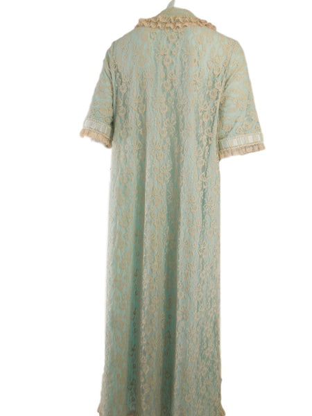 50s Light Blue Dressing Gown Robe by Odette Barsa
