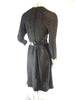 Jay Kobrin for Maisonette black metallic knit dress with french cuffs at Better Dresses Vintage. back
