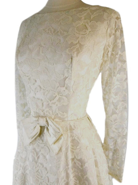 50s/60s Ivory Lace Party or Wedding Dress