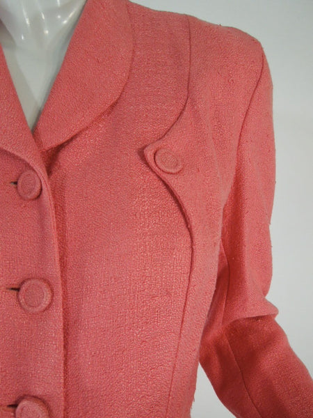 40s/50s Lampl Salmon Pink Skirt Suit