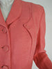 Tailleur jupe rose saumon Lampl années 40/50