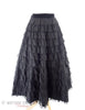 40s/50s Black Lace Full Skirt - closer view