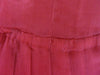 40s Red Silk Chiffon Party Dress - hand stitching