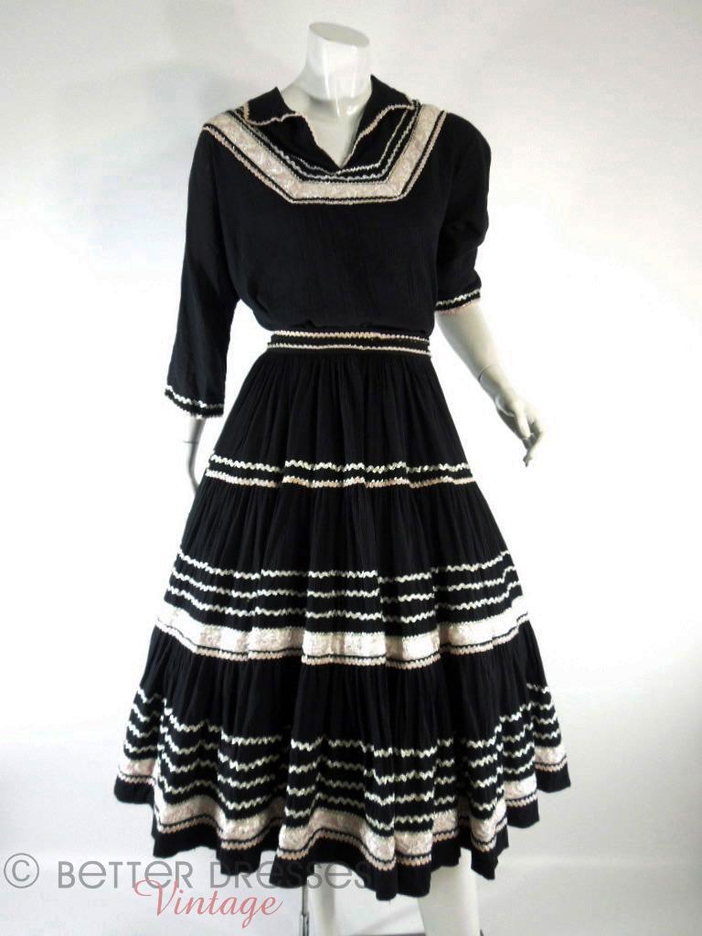 Circle skirt dress 50s hot sale