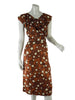 50s/60s Brown Wiggle Dress