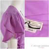 70s Purple Cross-Front Dress - details