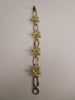 Bracelet fleurs dorées Art déco des années 40 par Krementz
