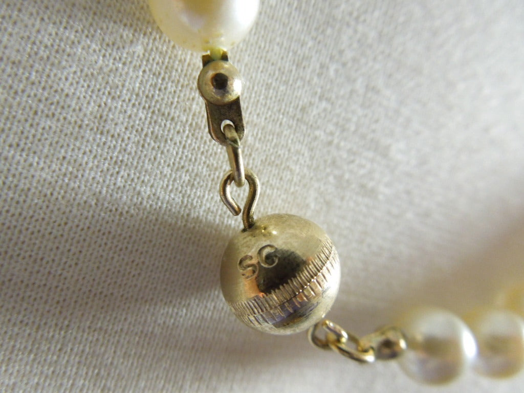Vintage 50s Faux Pearl Necklace 24 Inch by Sarah Coventry Better
