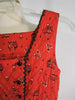 50s Quilted Dirndl Dress - stain
