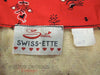 50s Quilted Dirndl Dress - Serbin Swiss-Ette label