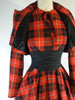 50s Red Plaid Dress & Jacket Mam'selle by Betty Carol