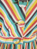 Robe chemise portefeuille à rayures lumineuses années 50