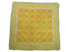 Foulard Vera Neumann des années 70 en vert, or, marron