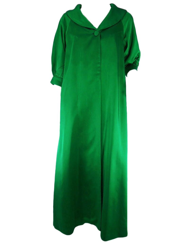50s Emerald Green Satin Opera Coat Better Dresses Vintage 50s Emerald Green Satin Opera Coat Better Dresses Vintage