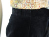 70s Black Velvet High Waist Trousers NOS