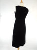 60s Velvet Little Black Dress Sexy Cut-Out at Bust