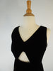 60s Velvet Little Black Dress Sexy Cut-Out at Bust